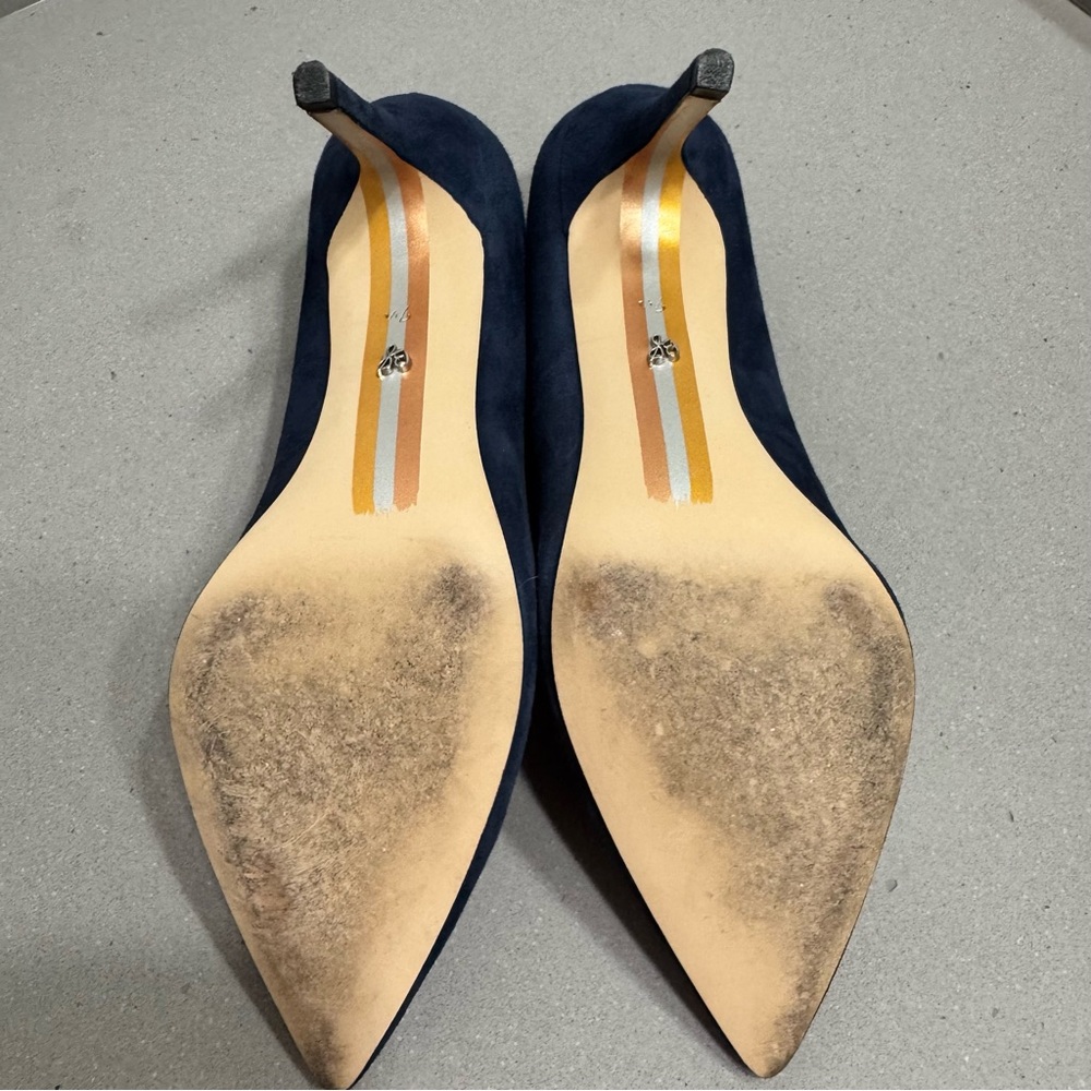 Sam Edelman Margie Pumps Baltic Navy Suede 7.5 - Picture 9 of 10